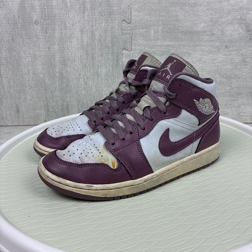 Nike Air Jordan 1 Mid Shoes Sky J Mauve Sail Platinum BQ6472050 Womens Size 8.5